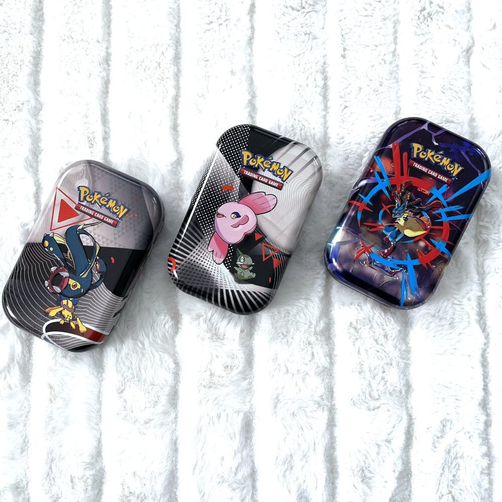 SET of 3 EMPTY Pokemon Card Tins